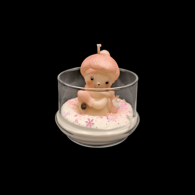 Bougie gourmande sous cloche parfum Snowman Elixir