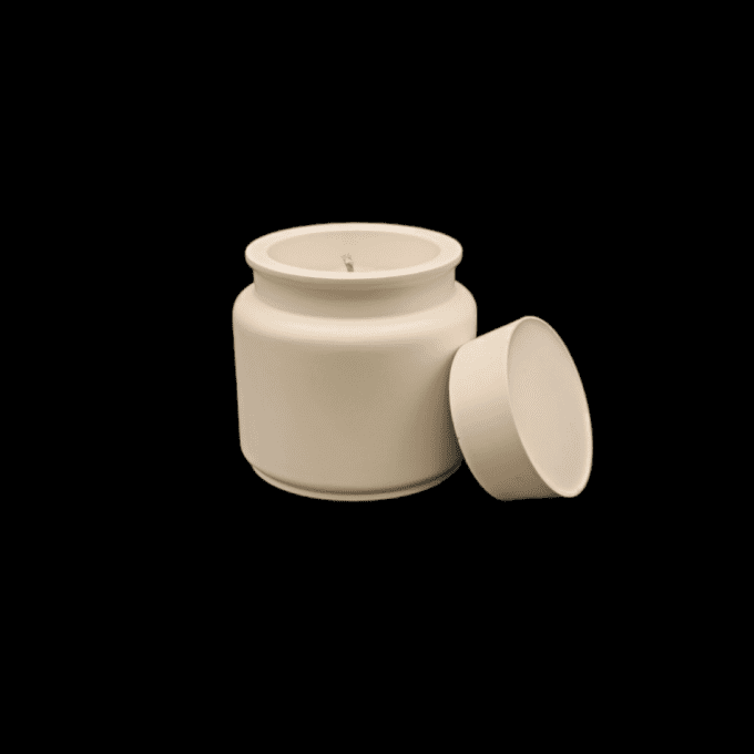 Bougie parfumée modèle Petit pot blanc